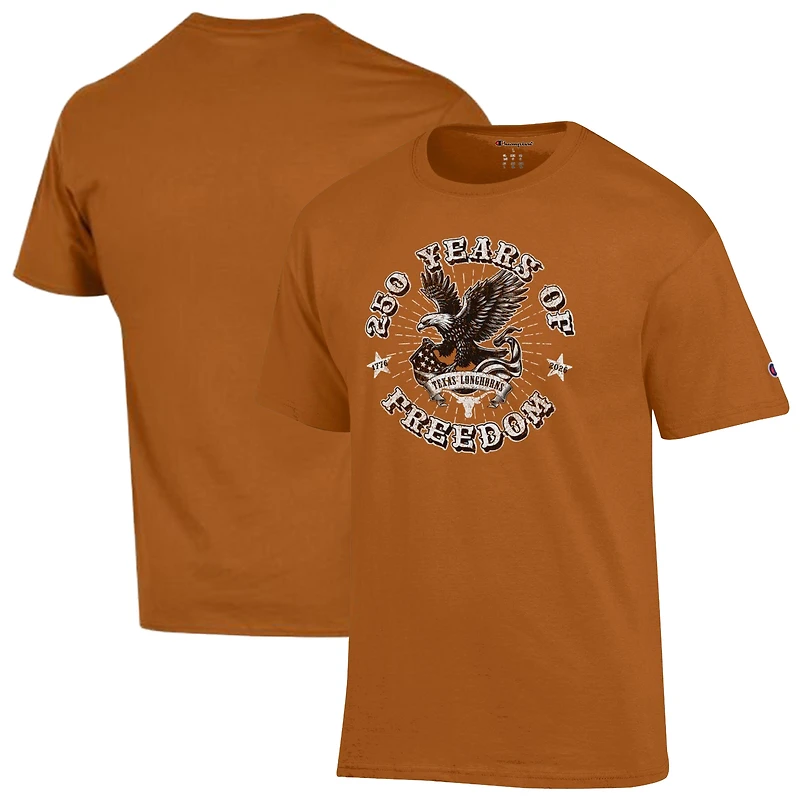 Men's Champion Texas Orange Longhorns Americana 250 Years of Freedom Tonal T-Shirt