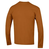 T-shirt à manches longues 2-Hit Texas Longhorns Orange Champion pour homme avec logo Arch Over