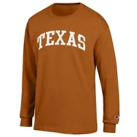 Men's Champion  Texas Orange Longhorns Basic Arch Long Sleeve T-Shirt