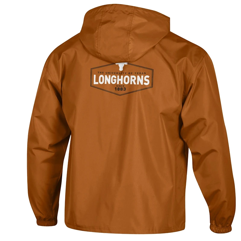 Veste à demi-zip compressible Champion Texas Orange Longhorns pour homme