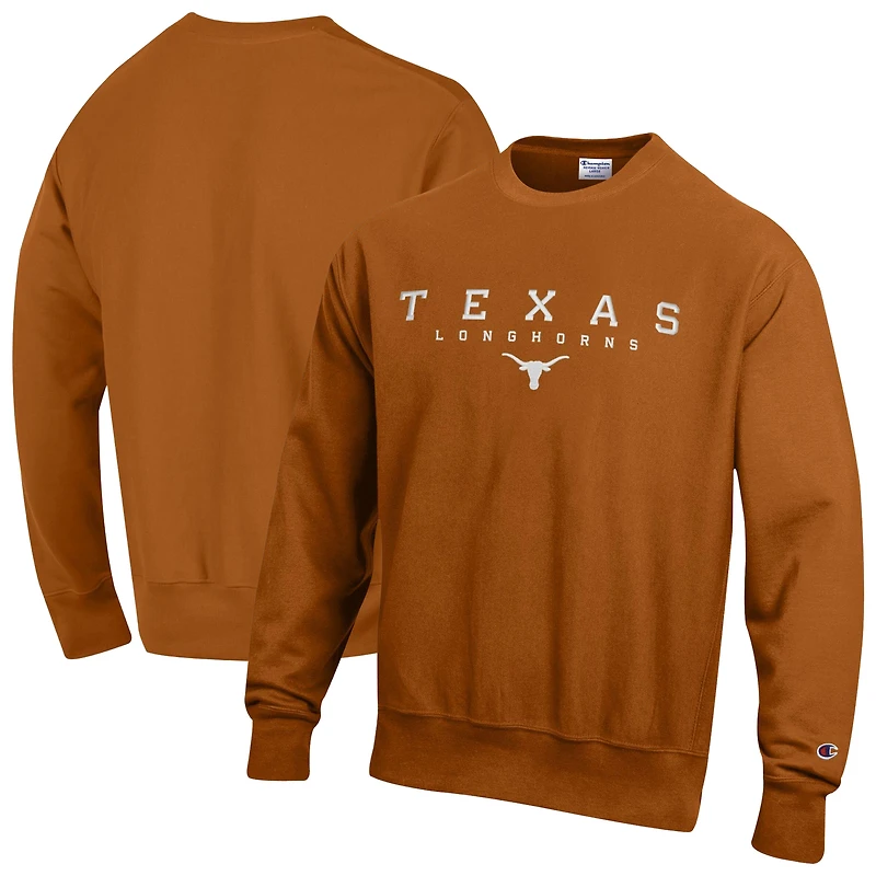 Men's Champion  Texas Orange Longhorns Relentless Reverse Weave Sweatshirt