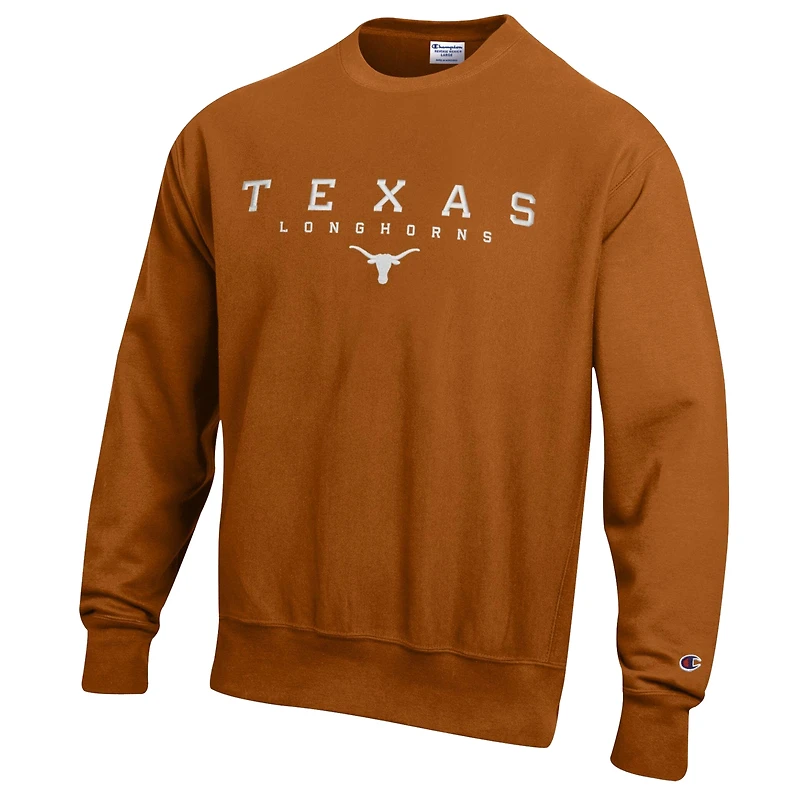 Men's Champion  Texas Orange Longhorns Relentless Reverse Weave Sweatshirt