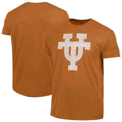 Men's Champion Texas Orange Longhorns Vintage Triumph Tri-Blend T-Shirt
