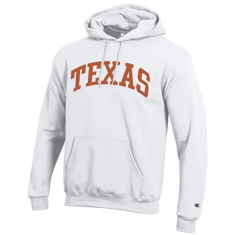 Sweat à capuche en polaire Champion White Texas Longhorns Basic Arch pour homme