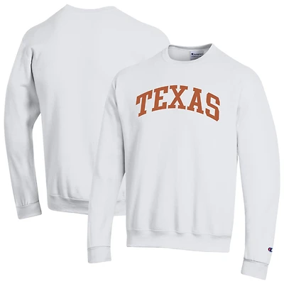 Men's Champion  White Texas Longhorns Basic Arch Fleece Pullover Sweatshirt