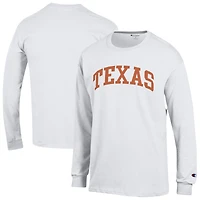 Men's Champion  White Texas Longhorns Basic Arch Long Sleeve T-Shirt