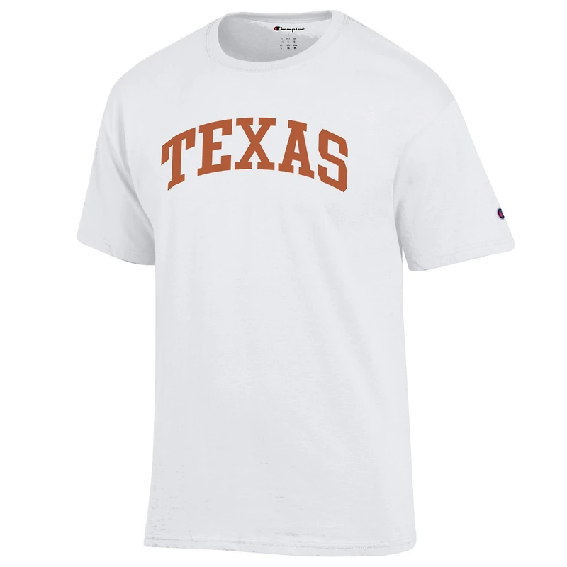 Men's Champion  White Texas Longhorns Basic Arch T-Shirt