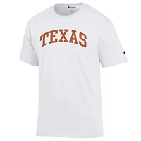 Men's Champion  White Texas Longhorns Basic Arch T-Shirt