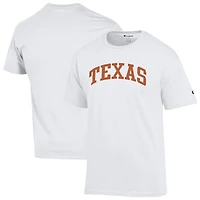 Men's Champion  White Texas Longhorns Basic Arch T-Shirt