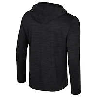 Men's Colosseum Black Texas Longhorns Always Sunny Lightweight Quarter-Zip Hoodie