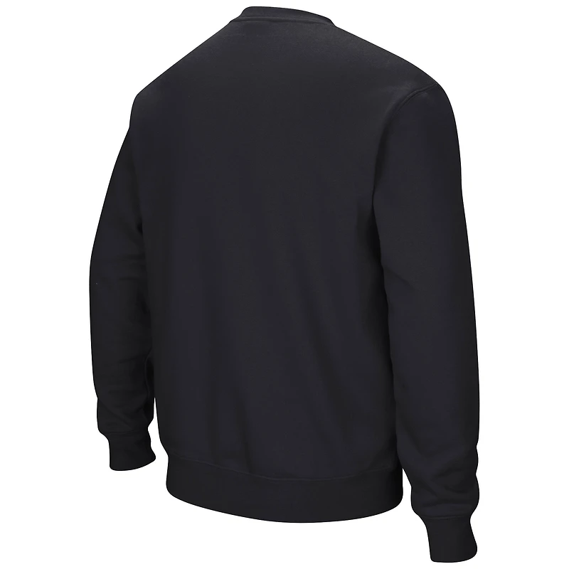 Men's Colosseum Black Texas Longhorns Arch & Logo Pullover Sweatshirt