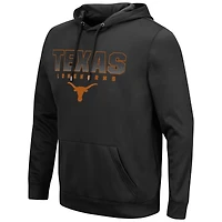 Men's Colosseum Black Texas Longhorns Blackout 3.0 Pullover Hoodie