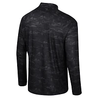 Men's Colosseum Black Texas Longhorns Carson Raglan Quarter-Zip Jacket