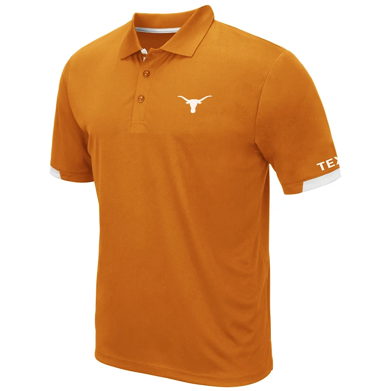 Polo léger Santry orange brûlé pour homme Colosseum Texas Longhorns