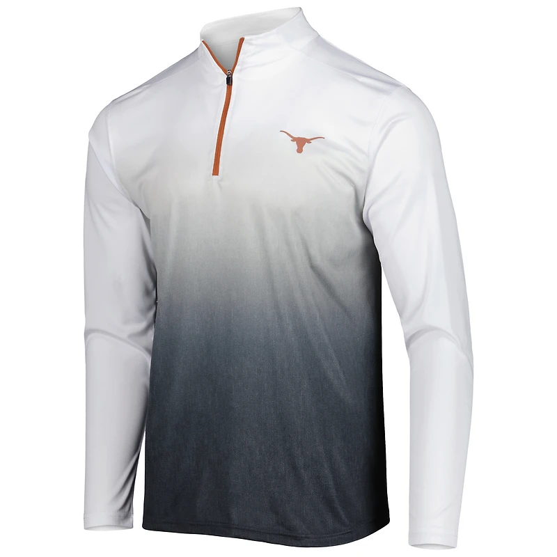Men's Colosseum Charcoal/White Texas Longhorns Magic Quarter-Zip Top