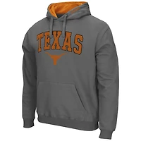 Men's Colosseum  Charcoal Texas Longhorns Arch & Logo Hoodie