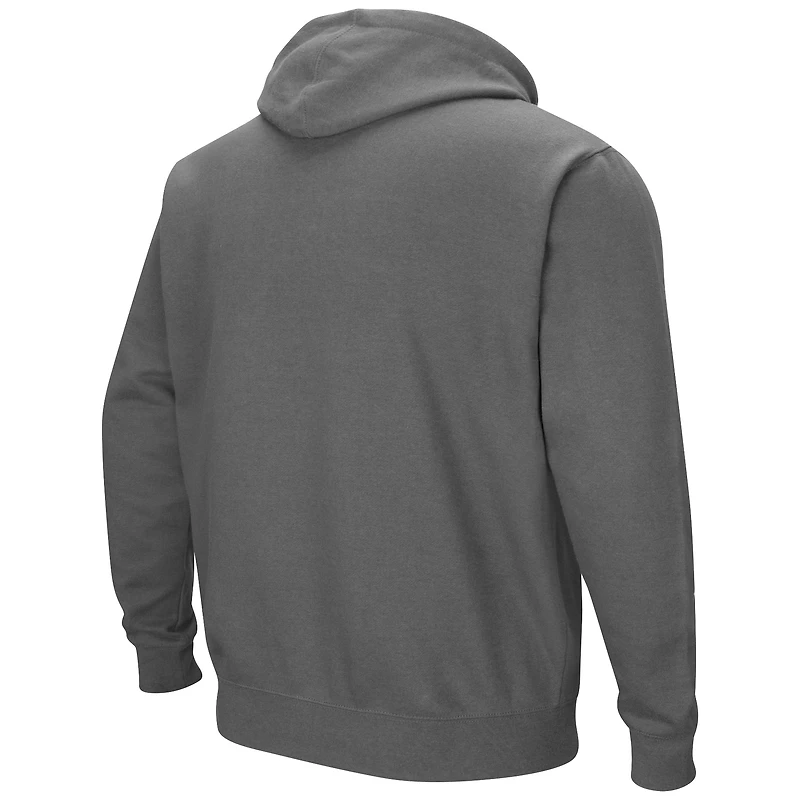 Men's Colosseum Charcoal Texas Longhorns Arch & Logo Hoodie