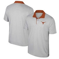 Polo rayé Texas Longhorns Big & Tall Tuck pour hommes, gris Colosseum