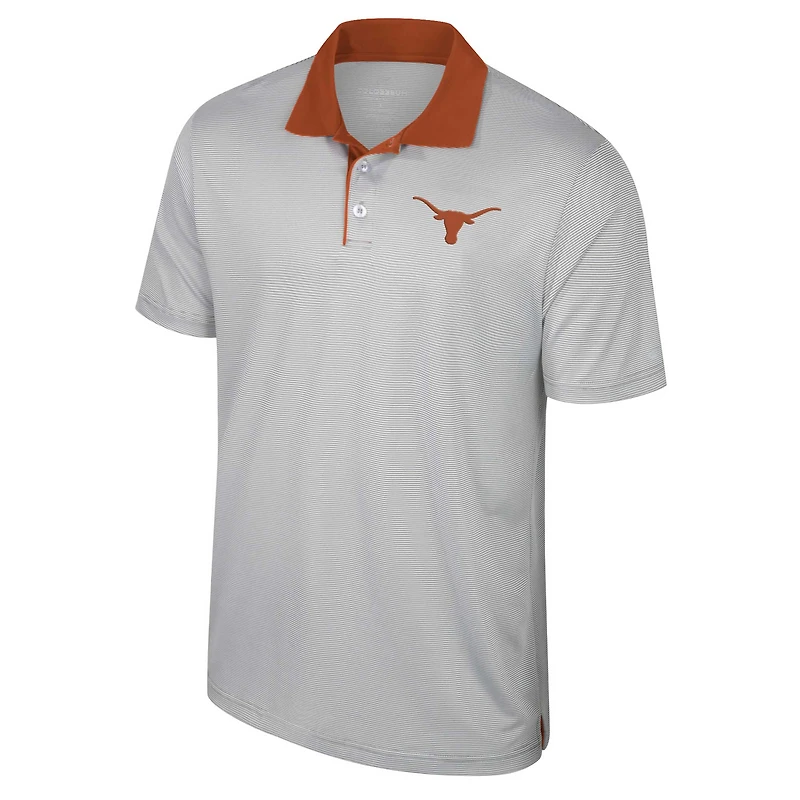 Polo rayé Texas Longhorns Big & Tall Tuck pour hommes, gris Colosseum