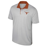 Polo rayé Texas Longhorns Big & Tall Tuck pour hommes, gris Colosseum