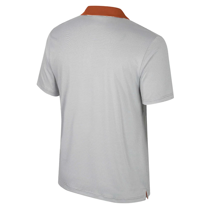 Polo rayé Texas Longhorns Big & Tall Tuck pour hommes, gris Colosseum