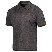 Polo raglan Colosseum Heather noir chiné Texas Longhorns pour homme