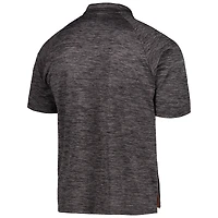 Polo raglan Colosseum Heather noir chiné Texas Longhorns pour homme