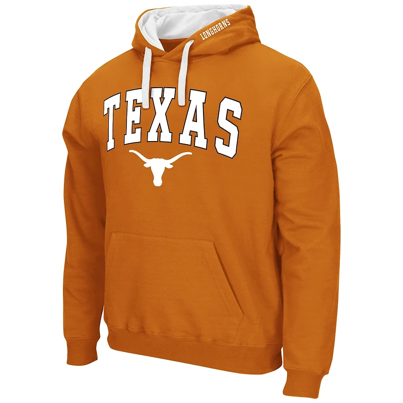 Men's Colosseum Texas Orange Longhorns Big & Tall Arch Logo 2.0 Pullover Hoodie