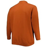 Sweat-shirt Colosseum Texas Orange Longhorns Big & Tall Tortugas pour hommes avec logo quart de zip