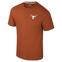 Men's Colosseum Texas Orange Longhorns Logo Lockup 2-Hit Active Blend T-Shirt