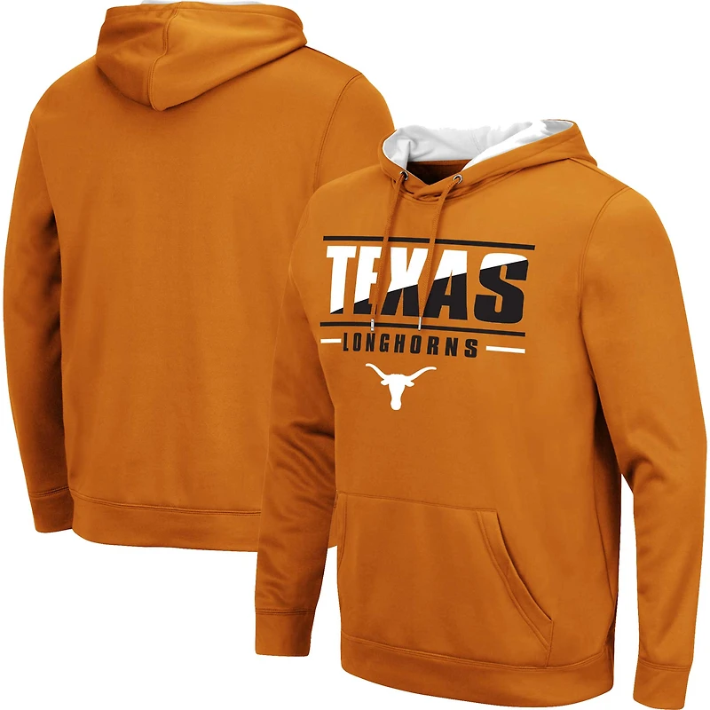 Sweat à capuche Colosseum Texas Longhorns Slash Stack 2.0 pour homme