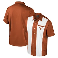 Chemise boutonnée de bowling orange Texas Longhorns Strike pour homme, Colosseum