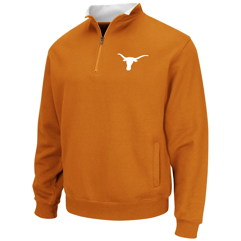 Men's Colosseum Texas Orange Longhorns Tortugas Quarter-Zip Sweatshirt