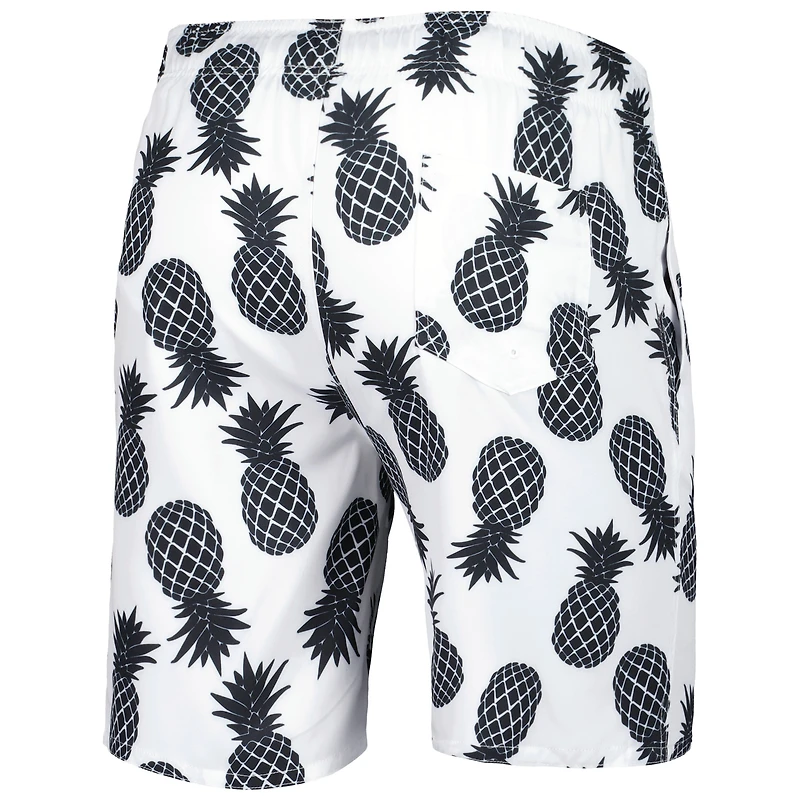 Short de bain pour homme Colosseum White Texas Longhorns Pineapples