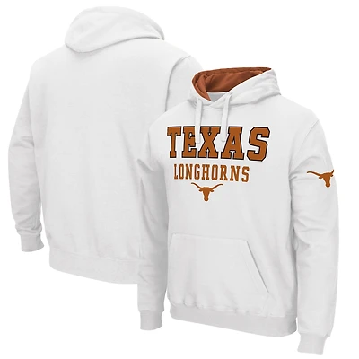 Sweat à capuche Colosseum Texas Longhorns Sunrise pour homme, blanc