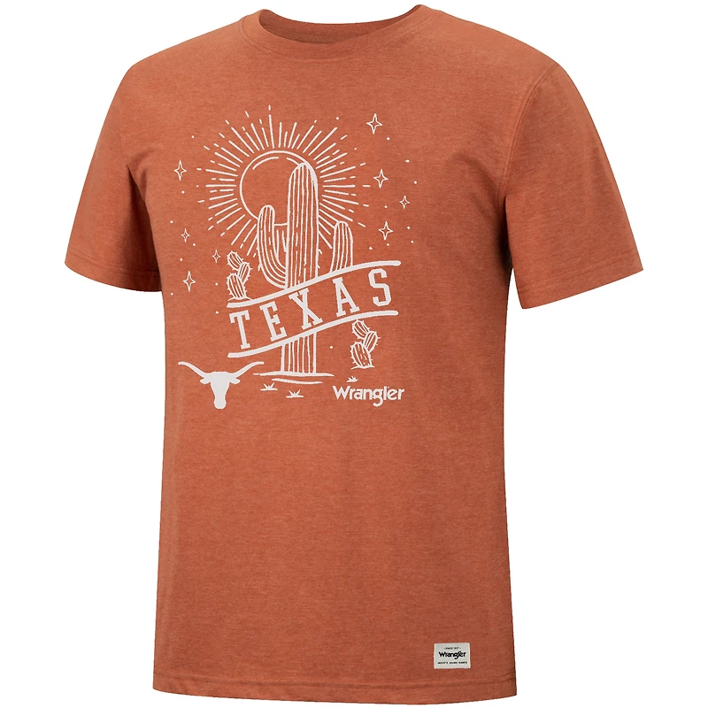 Men's Colosseum x Wrangler Heather Texas Orange Longhorns Desert Landscape T-Shirt