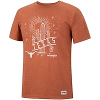 Men's Colosseum x Wrangler Heather Texas Orange Longhorns Desert Landscape T-Shirt