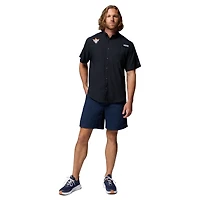 Men's Columbia Black Texas Longhorns Tamiami Omni-Shade Button-Down Shirt