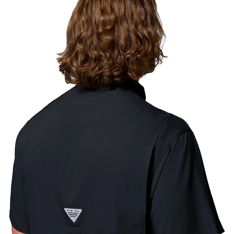 Men's Columbia Black Texas Longhorns Tamiami Omni-Shade Button-Down Shirt