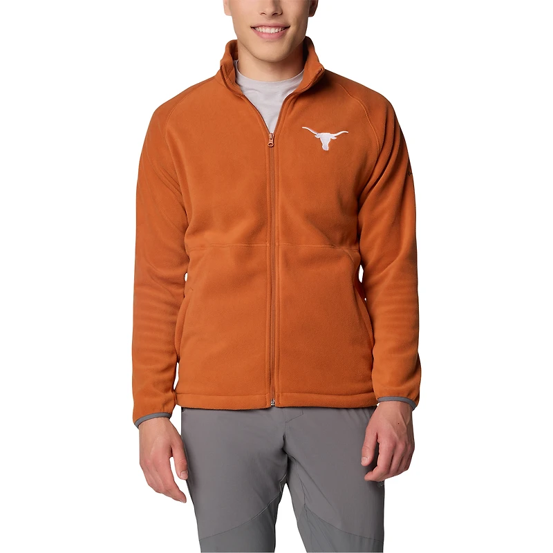 Men's Columbia  Burnt Orange Texas Longhorns Big & Tall Flanker™ IV Fleece Raglan Full-Zip Jacket