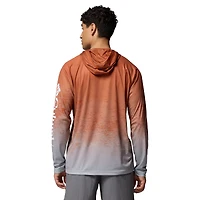 Sweat à capuche Columbia Burnt Orange Texas Longhorns PFG Gradient Water Super Terminal Tackle pour homme avec t-shirt Omni-Wick