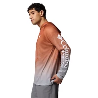 Sweat à capuche Columbia Burnt Orange Texas Longhorns PFG Gradient Water Super Terminal Tackle pour homme avec t-shirt Omni-Wick