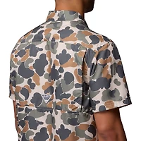 Chemise boutonnée Columbia Camo Texas Longhorns Super Slack Tide Omni-Wick pour homme