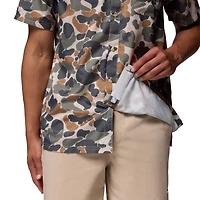 Chemise boutonnée Columbia Camo Texas Longhorns Super Slack Tide Omni-Wick pour homme