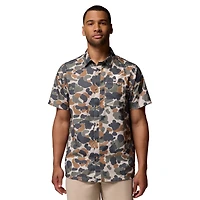 Chemise boutonnée Columbia Camo Texas Longhorns Super Slack Tide Omni-Wick pour homme