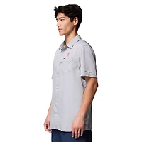 Chemise boutonnée Columbia grise Texas Longhorns Slack Tide Camp pour homme