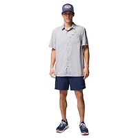 Chemise boutonnée Columbia grise Texas Longhorns Slack Tide Camp pour homme