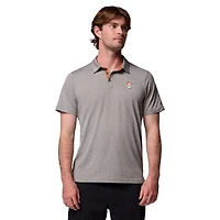 Men's Columbia Gray Texas Longhorns Tech Trail Polo