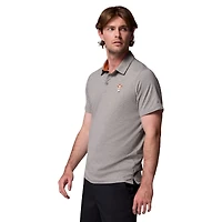 Men's Columbia Gray Texas Longhorns Tech Trail Polo