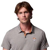 Men's Columbia Gray Texas Longhorns Tech Trail Polo